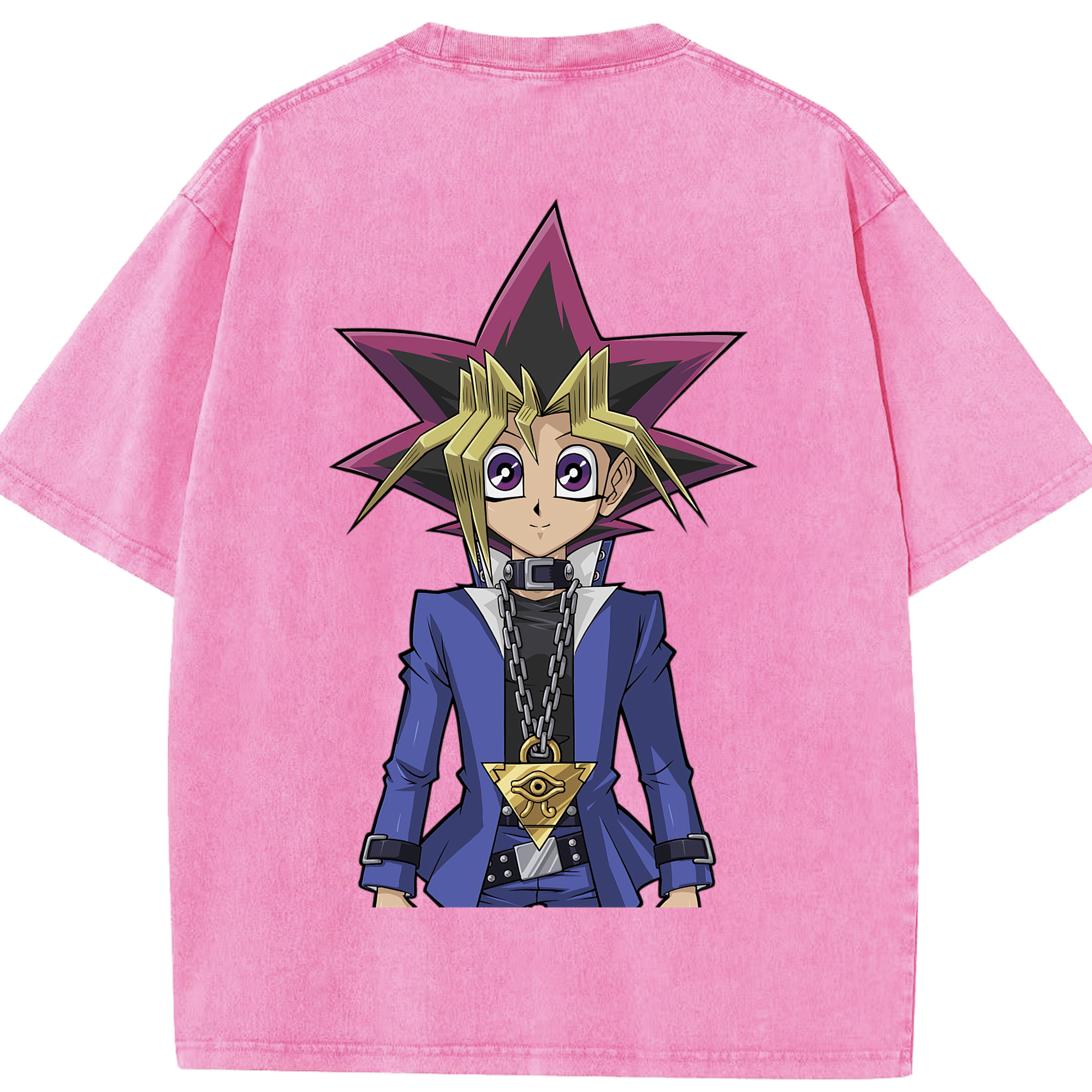 （画像用） 遊☆戯☆王 Yu-Gi-Oh! 綿100% ヴィンテージ風 半袖Tシャツ（背面プリント）